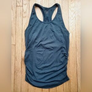 Athleta Speedlight Seamless Racerback Tank Top In Dark Sardine Teal Size Medium